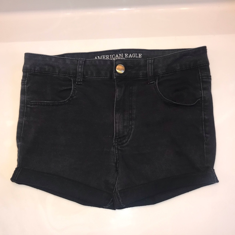Black American Eagle Jegging Shorts
